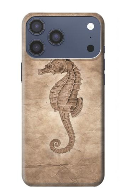 S3214 タツノオトシゴスケルトン化石 Seahorse Skeleton Fossil iPhone 17 Pro Max バックケース、フリップケース・カバー
