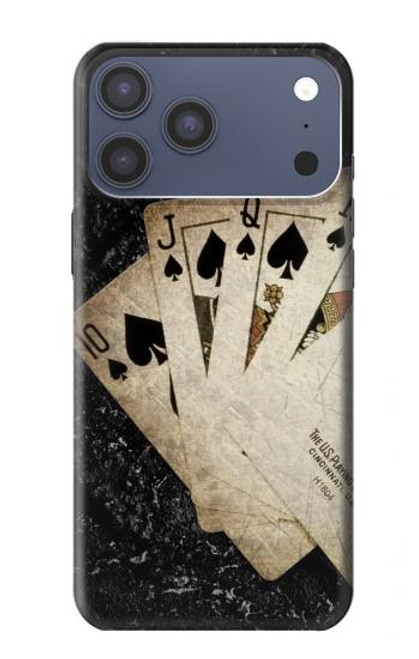 S3231 ヴィンテージロイヤルストレートフラッシュカード Vintage Royal Straight Flush Cards iPhone 17 Pro Max バックケース、フリップケース・カバー