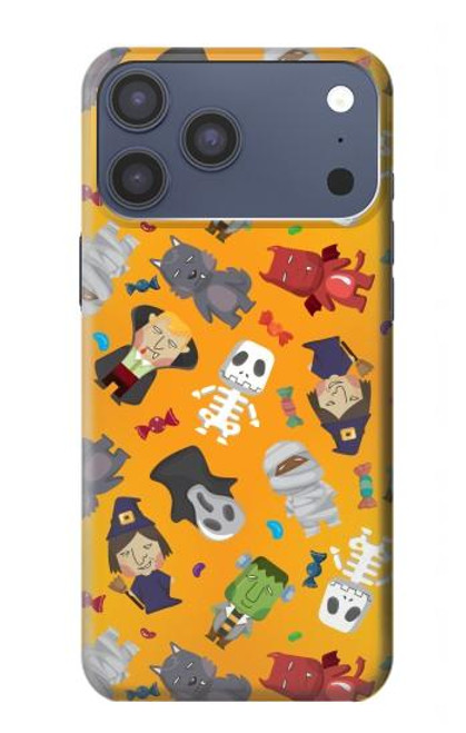 S3275 かわいいハロウィーンの漫画のパターン Cute Halloween Cartoon Pattern iPhone 17 Pro Max バックケース、フリップケース・カバー