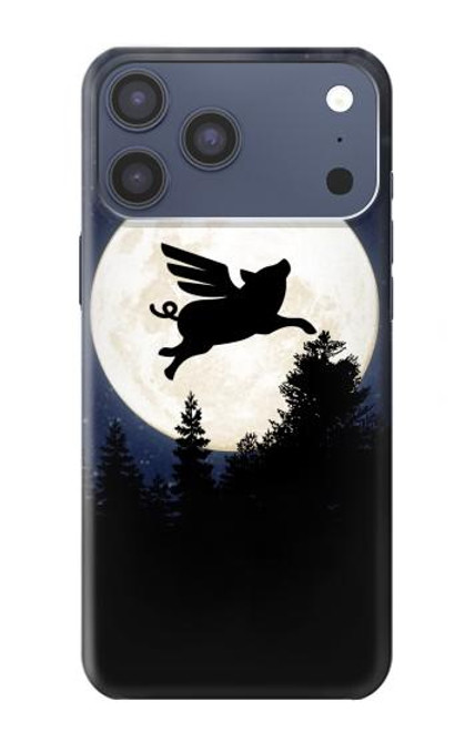 S3289 飛豚 満月 Flying Pig Full Moon Night iPhone 17 Pro Max バックケース、フリップケース・カバー