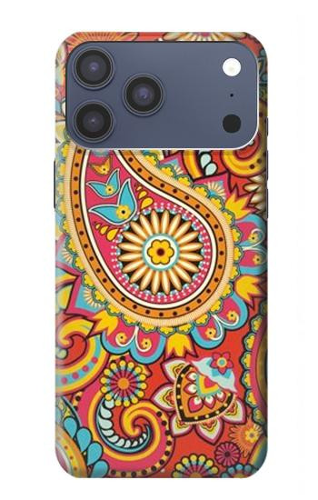 S3402 ペイズリー花柄 Floral Paisley Pattern Seamless iPhone 17 Pro Max バックケース、フリップケース・カバー