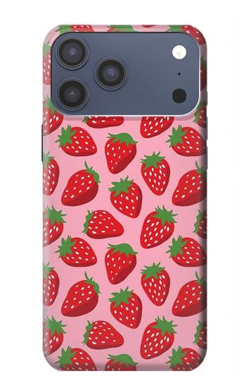 S3719 いちご柄 Strawberry Pattern iPhone 17 Pro Max, 18 Pro Max バックケース、フリップケース・カバー