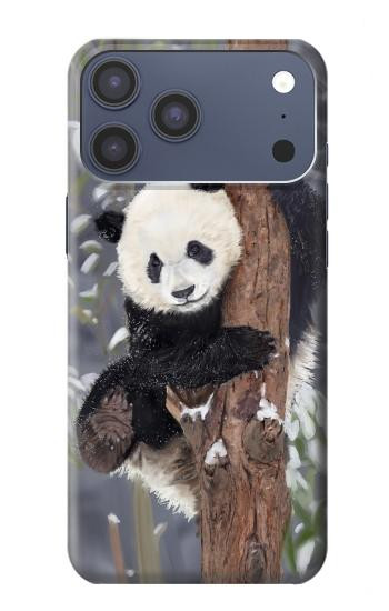 S3793 かわいい赤ちゃん雪パンダのペイント Cute Baby Panda Snow Painting iPhone 17 Pro Max, 18 Pro Max バックケース、フリップケース・カバー