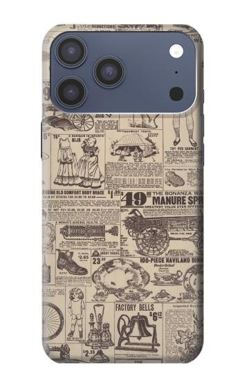 S3819 レトロなヴィンテージ紙 Retro Vintage Paper iPhone 17 Pro Max, 18 Pro Max バックケース、フリップケース・カバー