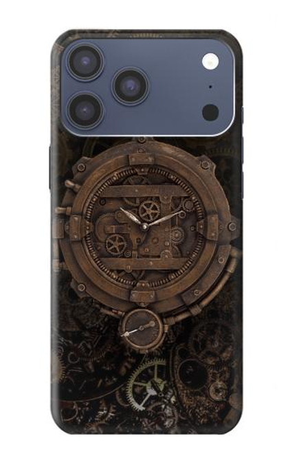 S3902 スチーム パンクなクロック ギア Steampunk Clock Gear iPhone 17 Pro Max バックケース、フリップケース・カバー