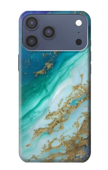 S3920 抽象的なオーシャンブルー色混合エメラルド Abstract Ocean Blue Color Mixed Emerald iPhone 17 Pro Max, 18 Pro Max バックケース、フリップケース・カバー