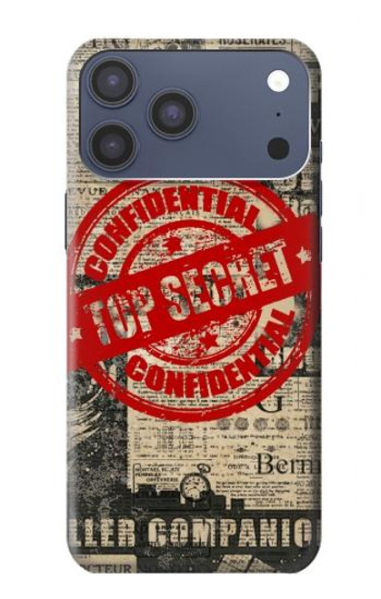 S3937 テキスト トップ シークレット アート ヴィンテージ Text Top Secret Art Vintage iPhone 17 Pro Max バックケース、フリップケース・カバー