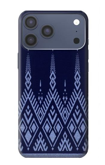 S3950 テキスタイル タイ ブルー パターン Textile Thai Blue Pattern iPhone 17 Pro Max, 18 Pro Max バックケース、フリップケース・カバー