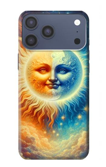 S3966 芸術的な太陽と月 Artistic Sun Moon iPhone 17 Pro Max, 18 Pro Max バックケース、フリップケース・カバー