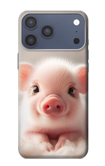 S3979 かわいい赤ちゃんブタ Cute Baby Pig iPhone 17 Pro Max バックケース、フリップケース・カバー