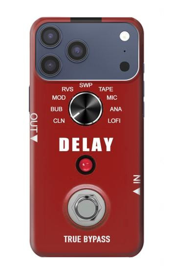 S4011 赤いギターのアナログディレイグラフィック Red Guitar Analog Delay Graphic iPhone 17 Pro Max, 18 Pro Max バックケース、フリップケース・カバー