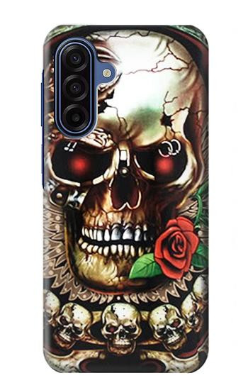 S0753 スカル 翼 バラ パンク Skull Wing Rose Punk Samsung Galaxy A17 バックケース、フリップケース・カバー