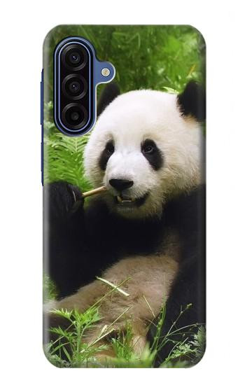 S1073 パンダは食べるのが楽しみ Panda Enjoy Eating Samsung Galaxy A17 バックケース、フリップケース・カバー