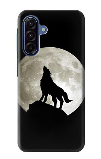 S1981 オオカミは 月にハウリング Wolf Howling at The Moon Samsung Galaxy A17 バックケース、フリップケース・カバー