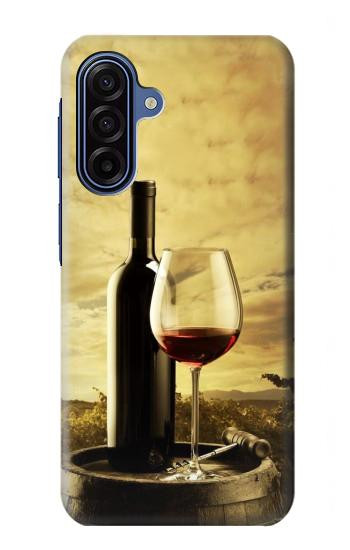 S2042 ブドウのボトルと赤ワインのグラス A Grape Vineyard Grapes Bottle and Glass of Red Wine Samsung Galaxy A17 バックケース、フリップケース・カバー