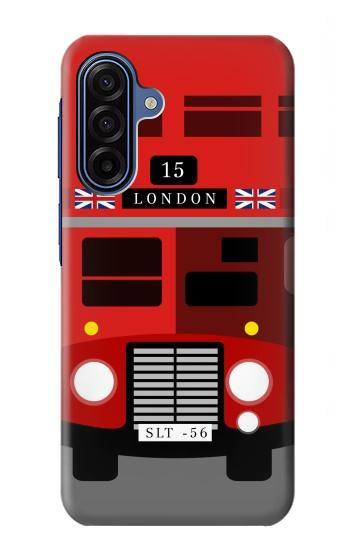S2058 英国のダブルデッカーバスミニマリスト England British Double Decker Bus Minimalist Samsung Galaxy A17 バックケース、フリップケース・カバー