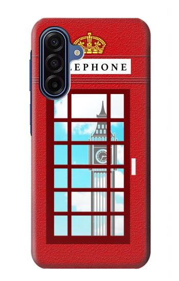 S2059 イングランドクラシック英国の電話ボックスミニマリスト England Classic British Telephone Box Minimalist Samsung Galaxy A17, A18 バックケース、フリップケース・カバー