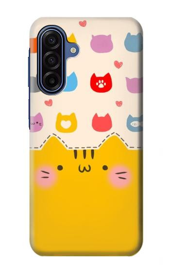 S2442 可愛い猫 漫画 Cute Cat Cartoon Funny Samsung Galaxy A17, A18 バックケース、フリップケース・カバー