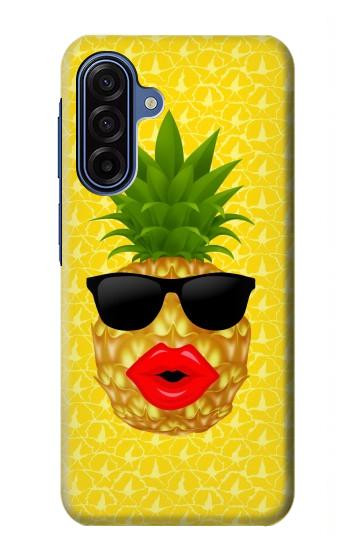 S2443 楽しい パイナップルサングラス 接吻 Funny Pineapple Sunglasses Kiss Samsung Galaxy A17 バックケース、フリップケース・カバー