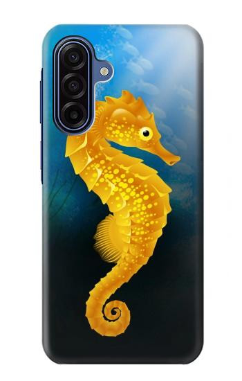 S2444 タツノオトシゴ 深い青色の海 Seahorse Underwater World Samsung Galaxy A17, A18 バックケース、フリップケース・カバー
