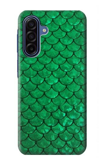 S2704 グリーンフィッシュスケールパターングラフィック Green Fish Scale Pattern Graphic Samsung Galaxy A17 バックケース、フリップケース・カバー