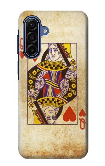 S2833 ポーカーカード ハートの女王 Poker Card Queen Hearts Samsung Galaxy A17 バックケース、フリップケース・カバー