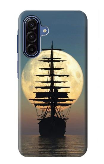 S2897 海賊船 ムーン・ナイト Pirate Ship Moon Night Samsung Galaxy A17 バックケース、フリップケース・カバー