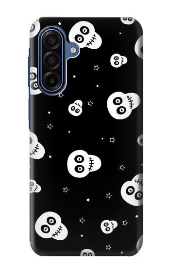S3261 スマイルスカルハロウィーンのパターン Smile Skull Halloween Pattern Samsung Galaxy A17 バックケース、フリップケース・カバー