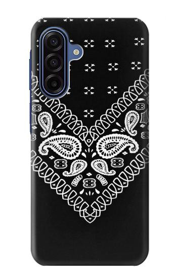 S3363 黒バンダナ Bandana Black Pattern Samsung Galaxy A17 バックケース、フリップケース・カバー
