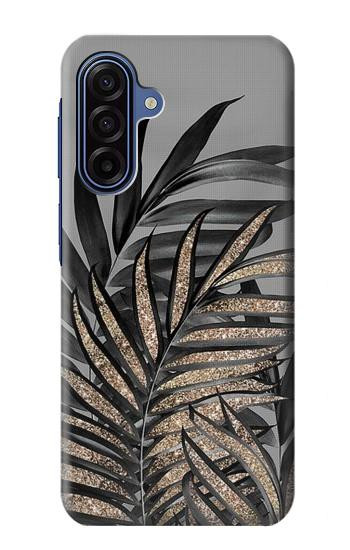 S3692 灰色の黒いヤシの葉 Gray Black Palm Leaves Samsung Galaxy A17 バックケース、フリップケース・カバー