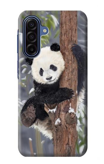 S3793 かわいい赤ちゃん雪パンダのペイント Cute Baby Panda Snow Painting Samsung Galaxy A17, A18 バックケース、フリップケース・カバー