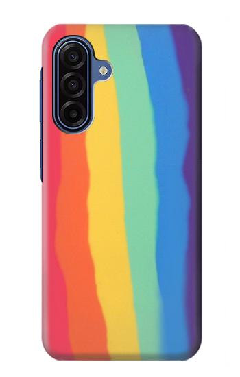 S3799 かわいい縦水彩レインボー Cute Vertical Watercolor Rainbow Samsung Galaxy A17 バックケース、フリップケース・カバー
