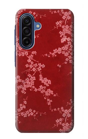 S3817 赤い花の桜のパターン Red Floral Cherry blossom Pattern Samsung Galaxy A17, A18 バックケース、フリップケース・カバー