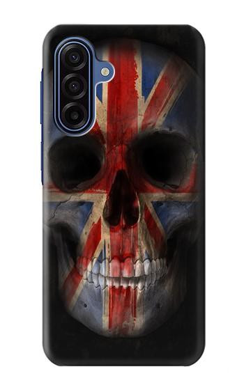 S3848 イギリスの旗の頭蓋骨 United Kingdom Flag Skull Samsung Galaxy A17 バックケース、フリップケース・カバー