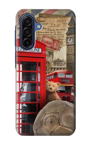 S3856 ヴィンテージ ロンドン ブリティッシュ Vintage London British Samsung Galaxy A17 バックケース、フリップケース・カバー