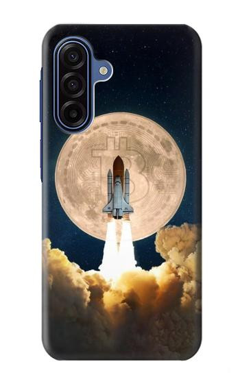 S3859 月へのビットコイン Bitcoin to the Moon Samsung Galaxy A17, A18 バックケース、フリップケース・カバー