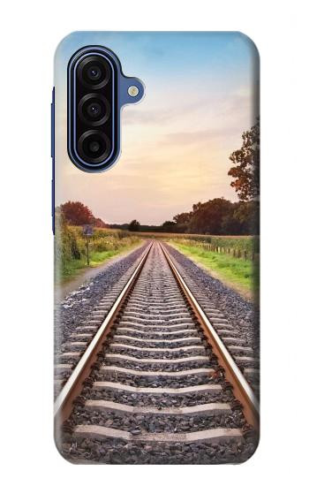 S3866 鉄道直線線路 Railway Straight Train Track Samsung Galaxy A17 バックケース、フリップケース・カバー