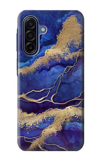 S3906 ネイビー ブルー パープル マーブル Navy Blue Purple Marble Samsung Galaxy A17, A18 バックケース、フリップケース・カバー