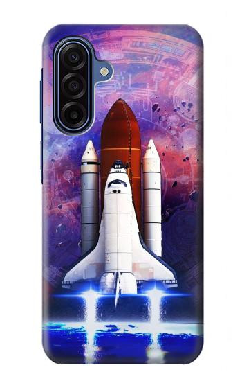 S3913 カラフルな星雲スペースシャトル Colorful Nebula Space Shuttle Samsung Galaxy A17 バックケース、フリップケース・カバー