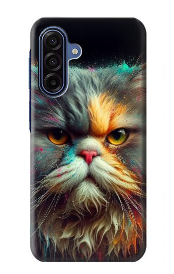 S3971 色を塗った猫 Cat Painted Color Samsung Galaxy A17 バックケース、フリップケース・カバー