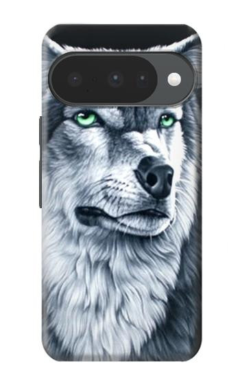 S0123 狼 ウルフ Grim White Wolf Google Pixel 10, 10 Pro バックケース、フリップケース・カバー
