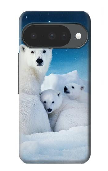 S0285 北極熊 北極 Polar Bear Family Arctic Google Pixel 10, 10 Pro バックケース、フリップケース・カバー