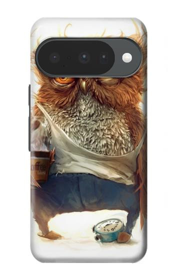 S1133 目を覚ますフクロウ Wake up Owl Google Pixel 10, 10 Pro バックケース、フリップケース・カバー