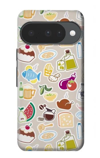 S2321 飲食パターン Food and Drink Seamless Google Pixel 10, 10 Pro バックケース、フリップケース・カバー