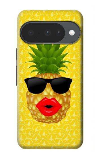 S2443 楽しい パイナップルサングラス 接吻 Funny Pineapple Sunglasses Kiss Google Pixel 10, 10 Pro バックケース、フリップケース・カバー