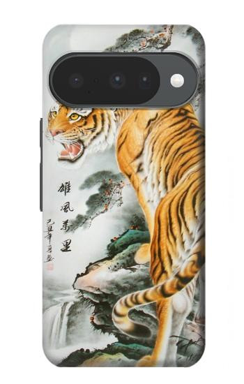 S2750 虎の絵画 Oriental Chinese Tiger Painting Google Pixel 10, 10 Pro バックケース、フリップケース・カバー