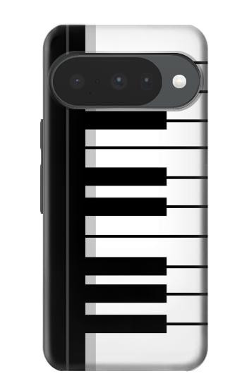 S3078 黒と白のピアノキーボード Black and White Piano Keyboard Google Pixel 10, 10 Pro バックケース、フリップケース・カバー
