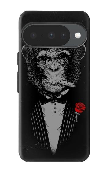 S3167 面白いマフィア猿 Funny Gangster Mafia Monkey Google Pixel 10, 10 Pro バックケース、フリップケース・カバー