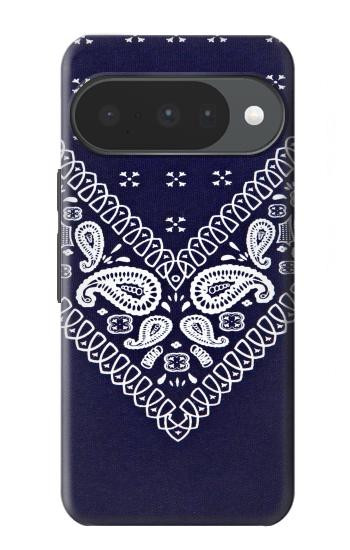S3357 ネイビーブルーバンダナパターン Navy Blue Bandana Pattern Google Pixel 10, 10 Pro バックケース、フリップケース・カバー