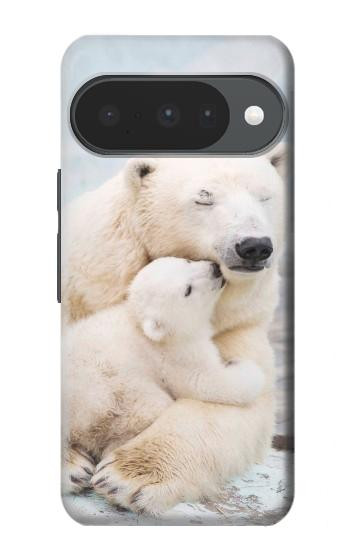 S3373 シロクマ抱擁家族 Polar Bear Hug Family Google Pixel 10, 10 Pro バックケース、フリップケース・カバー